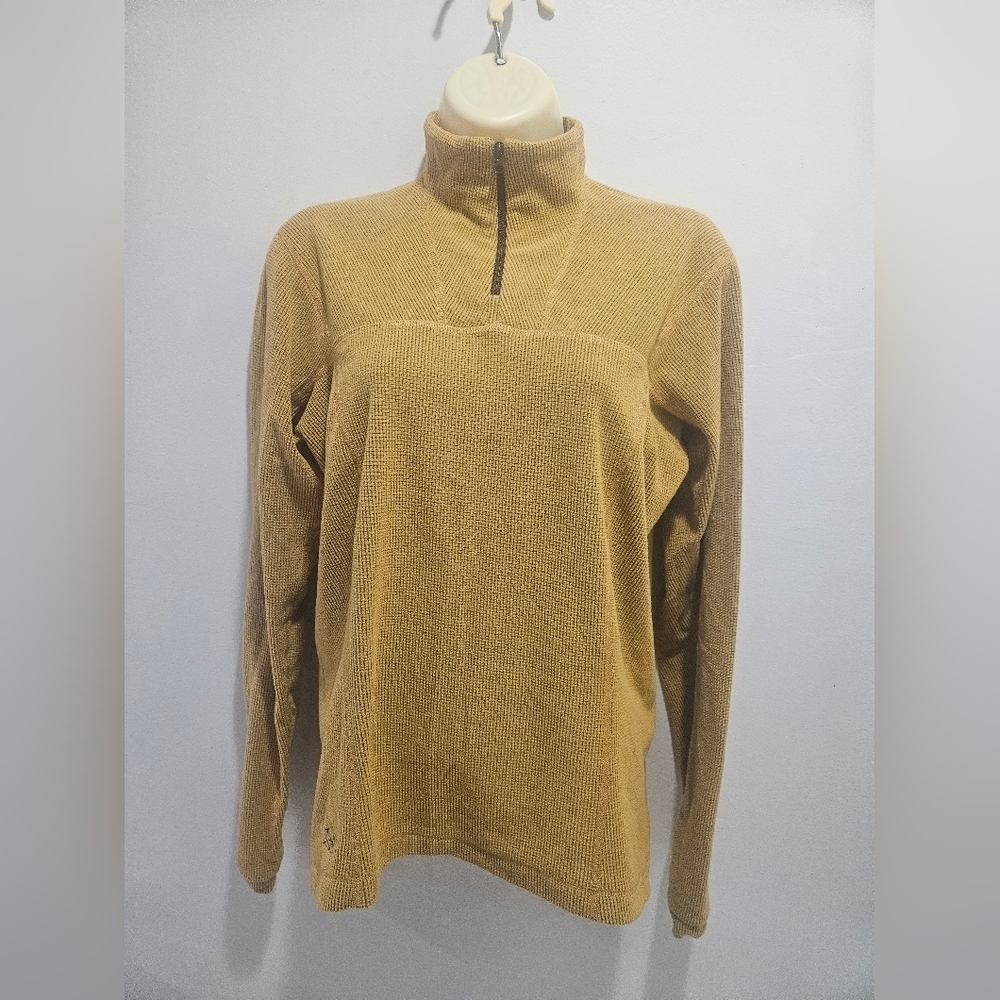 Arc'teryx -Women's Pullover M Orange Hue Waffle Polartec Fleece 1/4 Zip